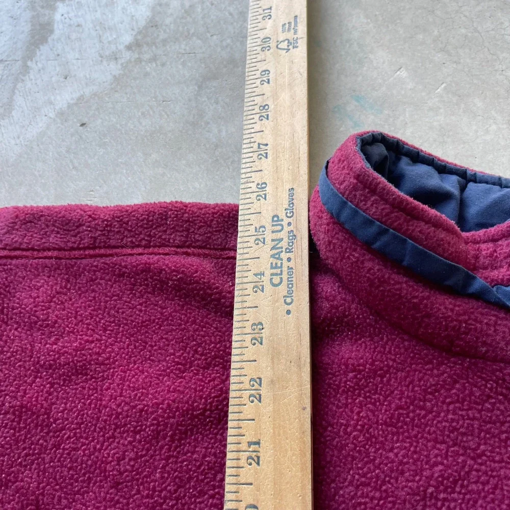 Vintage Umbro Quarter Zip Fleece Pullover Colorblock Burgundy Navy XL Mens